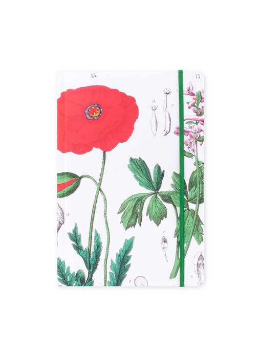 Cuaderno de tapa blanda, A5, Amapola, Hortus Botanicus