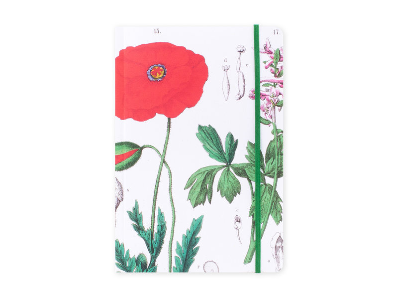 Carnet à couverture souple, A5, Coquelicot, Hortus Botanicus