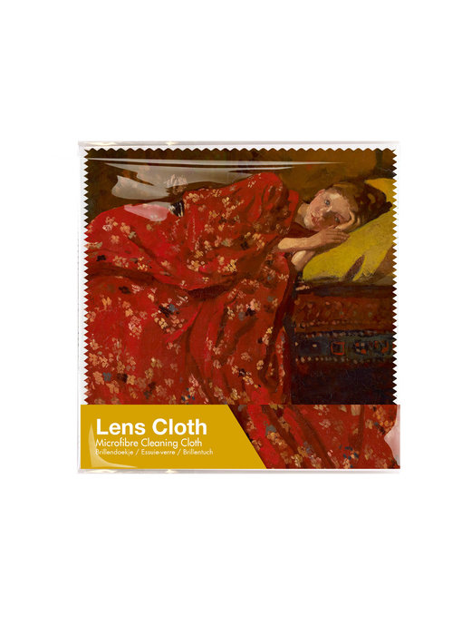 Lens cloth, 15 x 15 cm, Breitner, Girl in red kimono