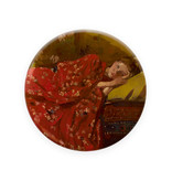 Espejo de bolsillo,  Ø 80 mm, Breitner, Chica en kimono rojo