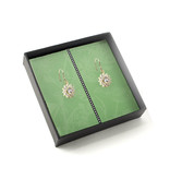 Gold plated earrings with glittering crystal stones, Dandelion