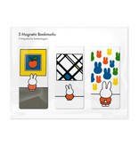 3er Set, magnetisches Lesezeichen, Miffy im Museum