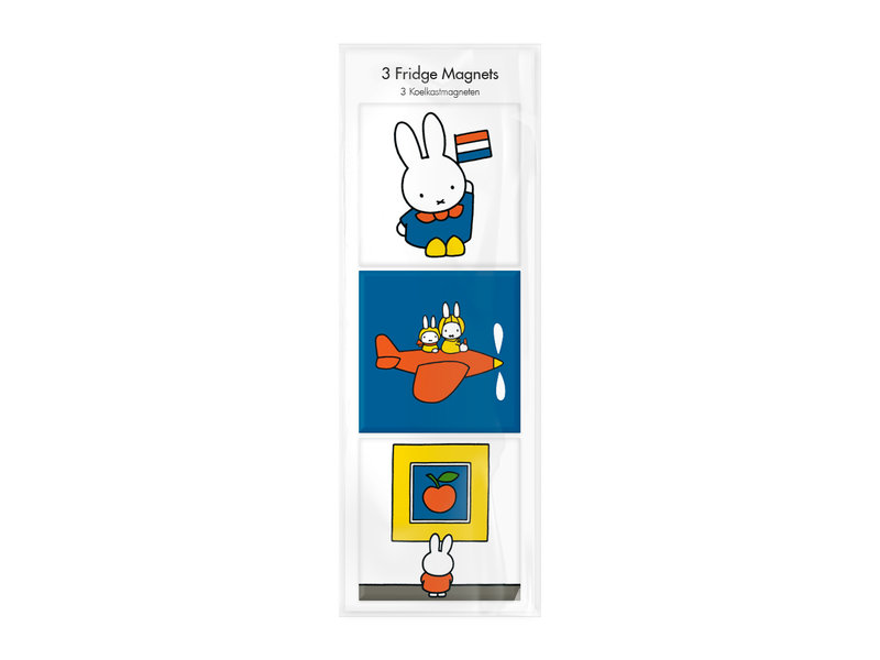 Aimants pour réfrigérateur, lot de 3, Miffy en vacances - Museum