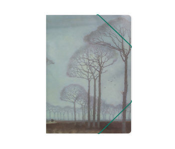 Paper file folder with elastic closure,A4,Mankes, Row of Trees