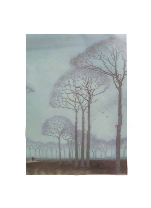 Cartel, 50x70, Jan Mankes, fila de árboles