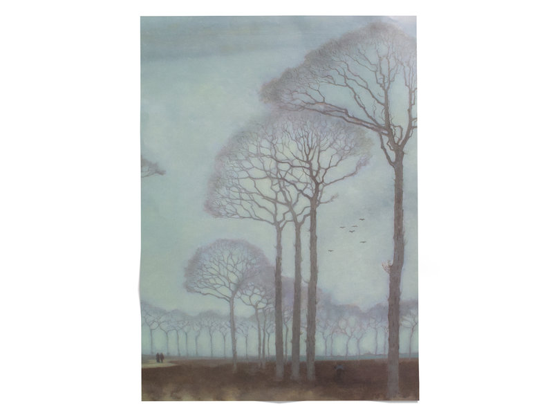 Cartel, 50x70, Jan Mankes, fila de árboles