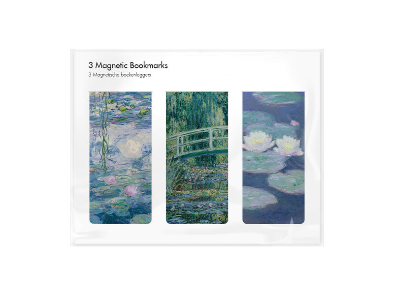 Lot de 3, signets magnétiques, Monet