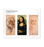 Lot de 3, signets magnétiques, Leonardo Da Vinci