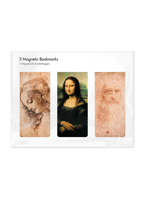 Set van 3, Magnetische boekenlegger , Leonardo Da Vinci