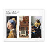 Juego de 3, marcapaginas magnético Johannes Vermeer