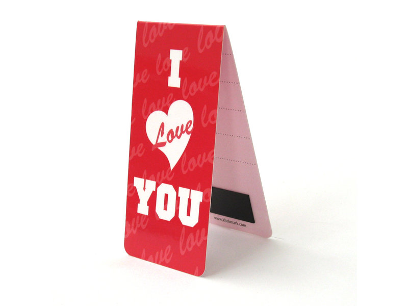 Set of 3, Magnetic bookmark, I Love you