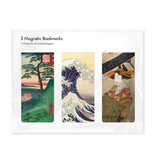 Set of 3, Magnetic bookmark, Japanese Art