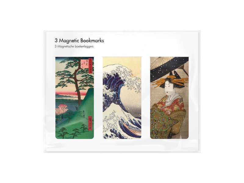 Set of 3, Magnetic bookmark, Japanese Art