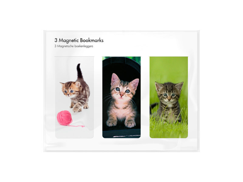 Set of 3, Magnetic bookmark, Kittens