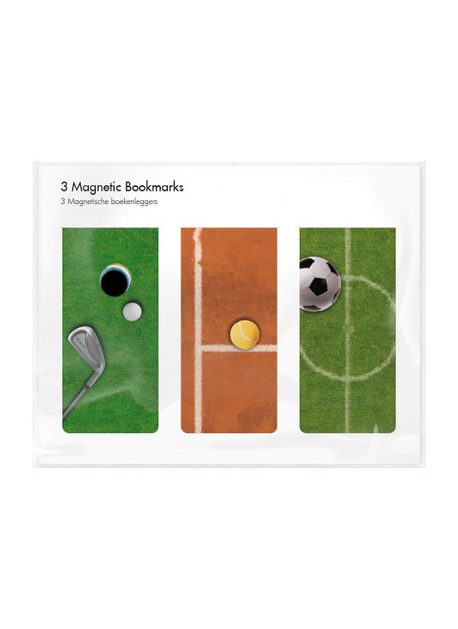 Set of 3, Magnetic bookmark,  Sport