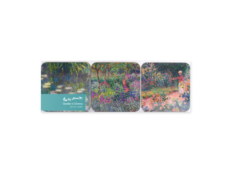 Dessous de verre, lot de 6, jardin de Monet à Giverny