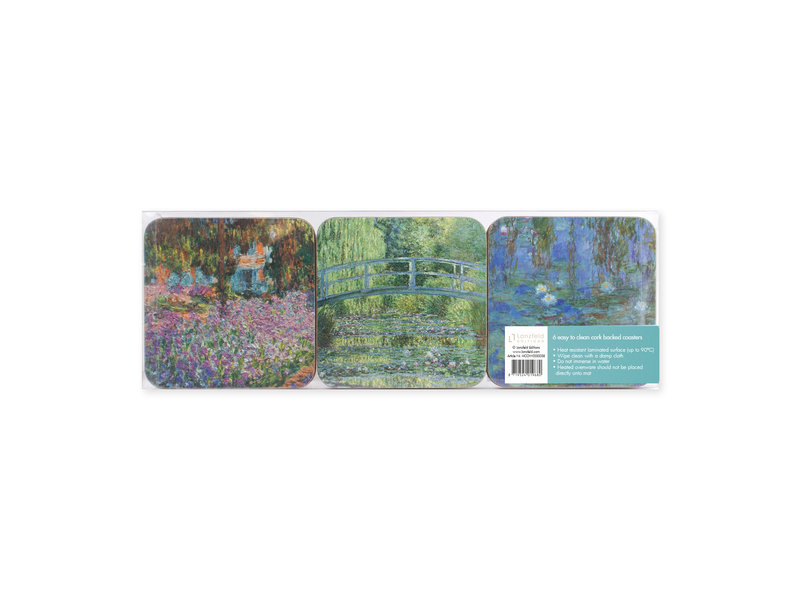 Dessous de verre, lot de 6, jardin de Monet à Giverny