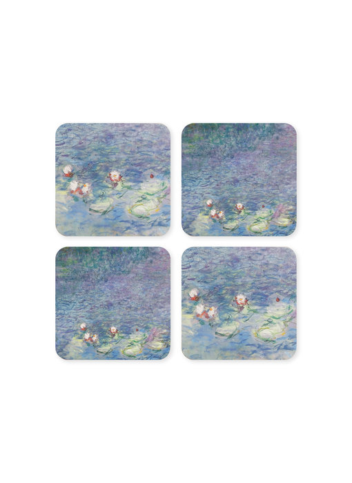 Dessous de verre, lot de 4, étang aux nénuphars, Monet
