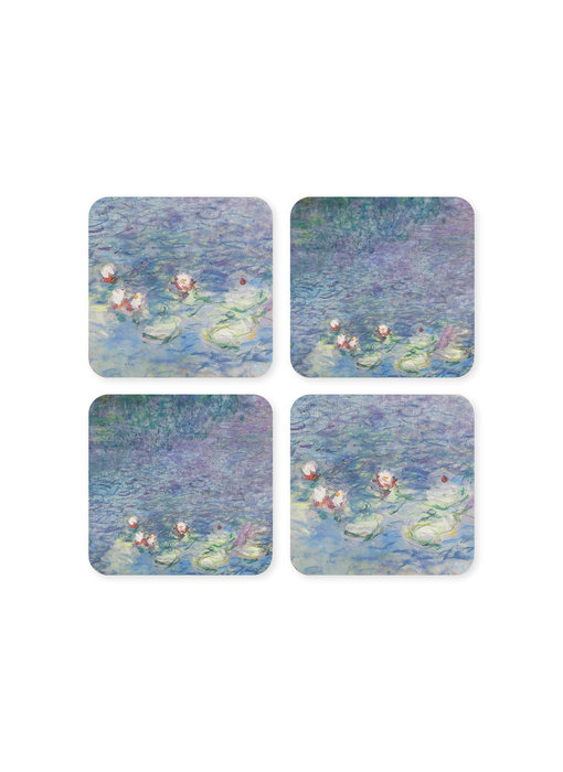 Onderzetters, set van 4, Vijver met waterlelies, Monet