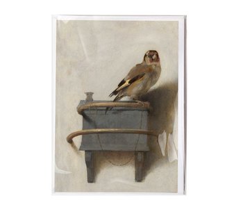 Double card with envelope , Carel Fabritius, Goldfinch