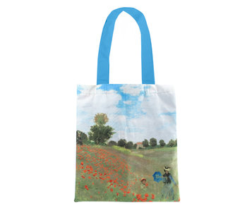 Baumwolltasche Luxe,  Monet, Feld mit Mohnblumen