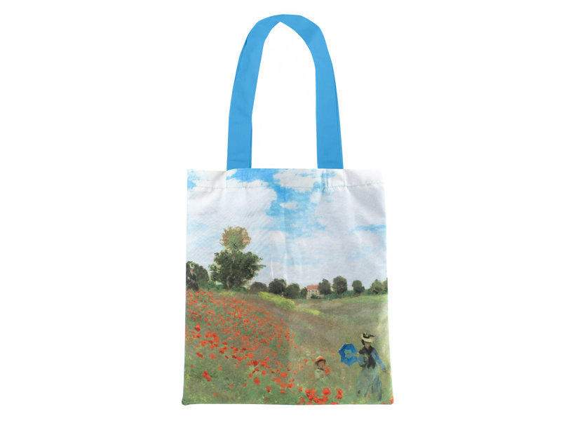 Baumwolltasche Luxe,  Monet, Feld mit Mohnblumen