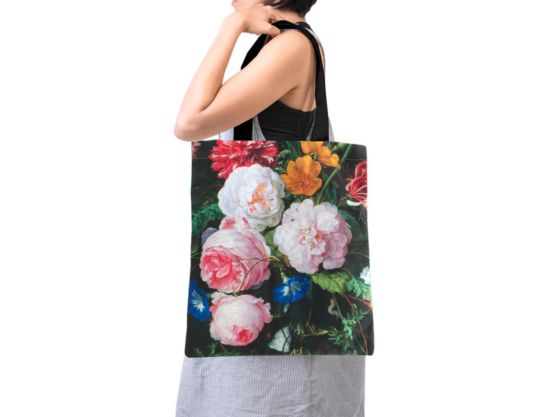 Bolsa de algodón Luxe, De Heem, bodegón de flores