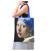Sac en coton Luxe,  Vermeer, Fille à la perle