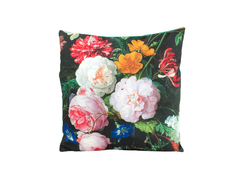 Housse de coussin, 45x45 cm, De Heem, nature morte aux fleurs