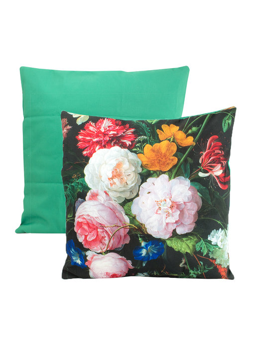 Housse de coussin, 45x45 cm, De Heem, nature morte aux fleurs