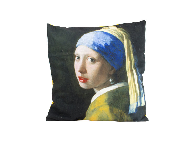 Funda de cojín, 45x45 cm, Vermeer, Niña de la perla