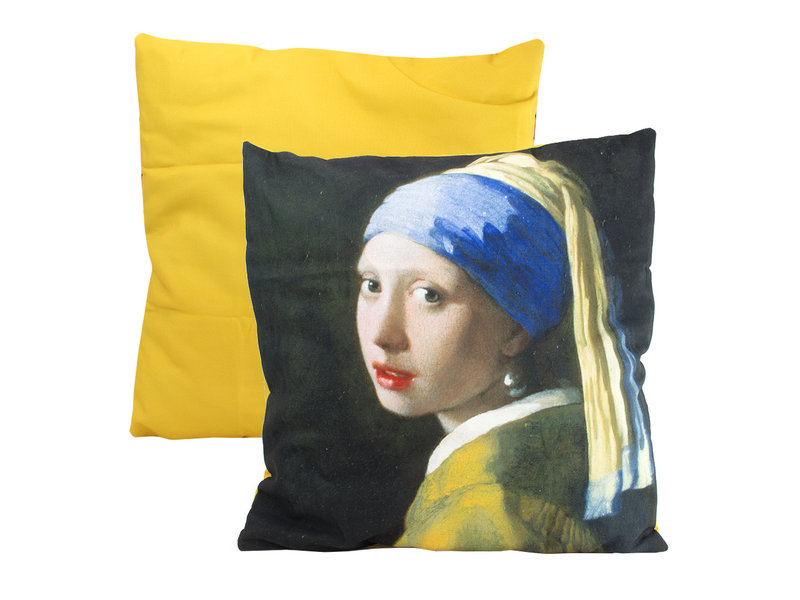 Housse de coussin, 45x45 cm, Vermeer, Fille à la perle