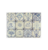 Juego de mini imanes, azulejos azules de Delft