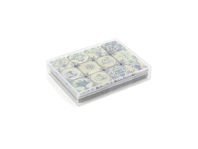 Mini Magnet Set, Delft Blue tiles