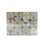 Juego de mini imanes, azulejos policromados de Delft