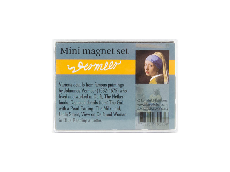 Ensemble de mini aimants, Johannes Vermeer