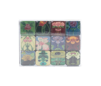 Mini Magnet Set, Art Nouveau tiles