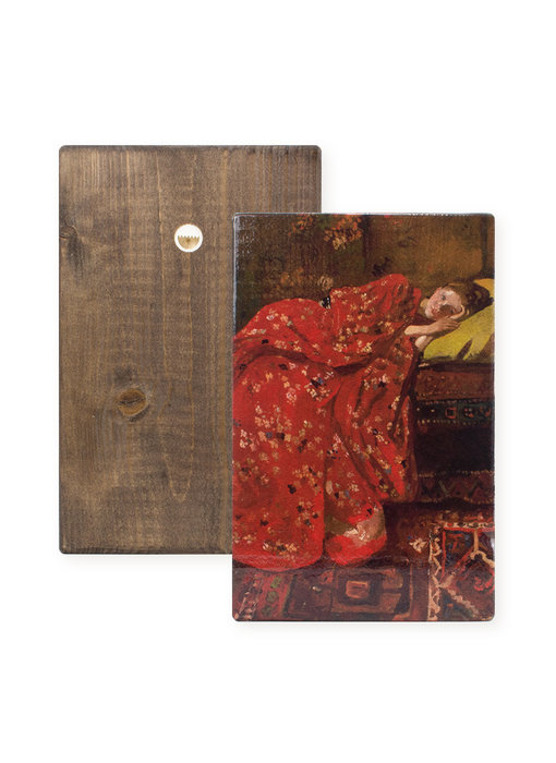 Meister auf Holz,  Breitner, Mädchen im roten Kimono