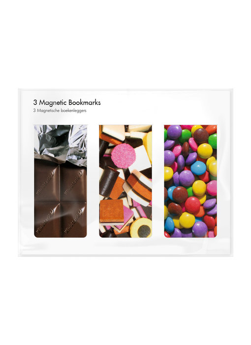 Set of 3, Magnetic bookmark,  Candy