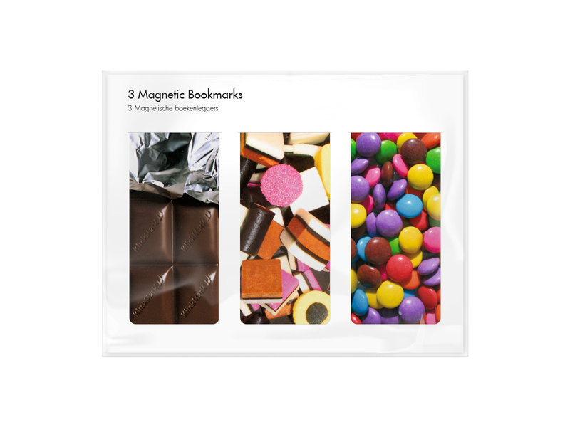 Set of 3, Magnetic bookmark, Candy