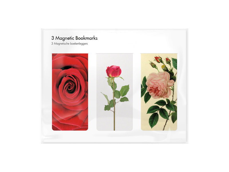 Set of 3, Magnetic bookmark Roses