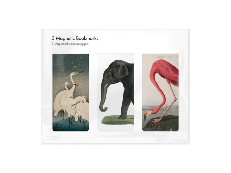 Set van 3, Magnetische boekenlegger, Dieren tekening| Museum Webshop