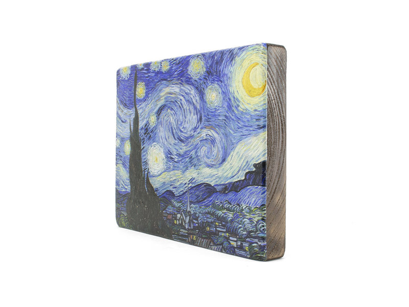 Masters-on-wood, Starry night, Vincent van Gogh ,  300 x  195 mm