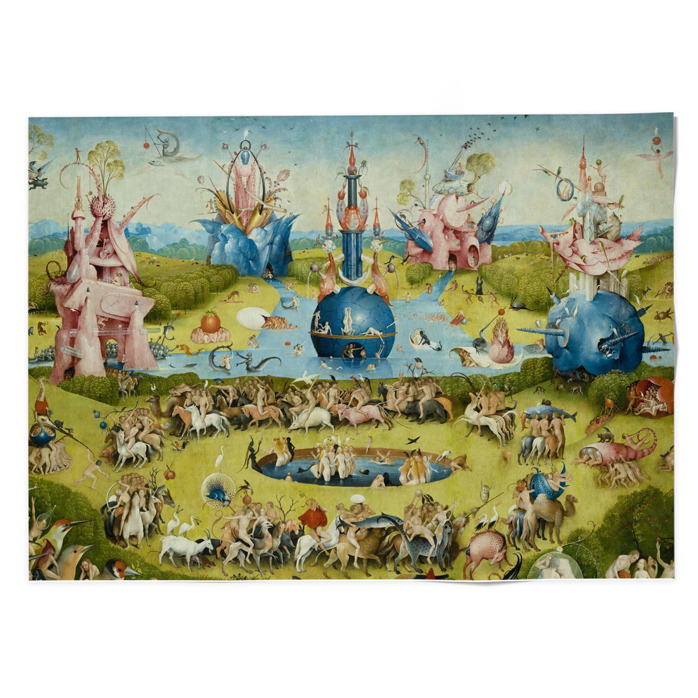 Plakat 50x70, Jheronimus Bosch, Garten Museum-webshop irdischen Freuden der 