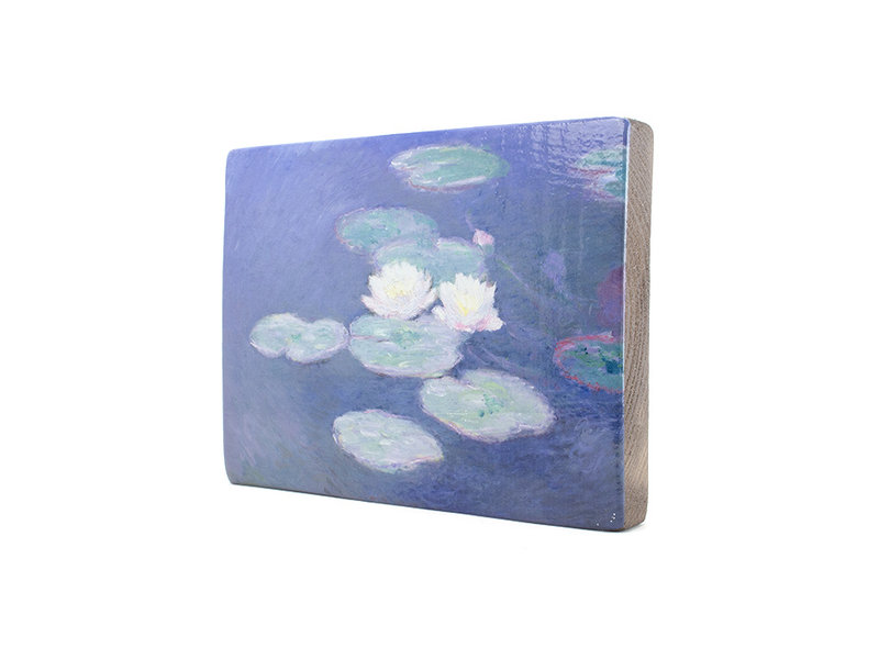 Masters-on-wood,  Waterlelies in avondlicht, Monet