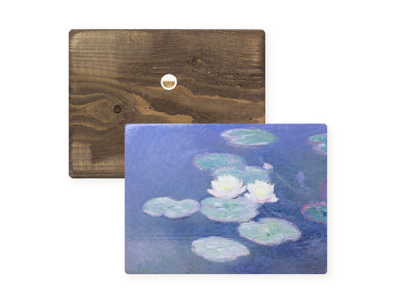 Masters-on-wood,   Monet, Water Lilies in evening light