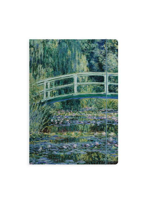 Documentenmap met elastische band, Monet, Japanse brug
