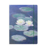 Portfolio with elas.tic closure A4 , Monet, Water lilies in evening light