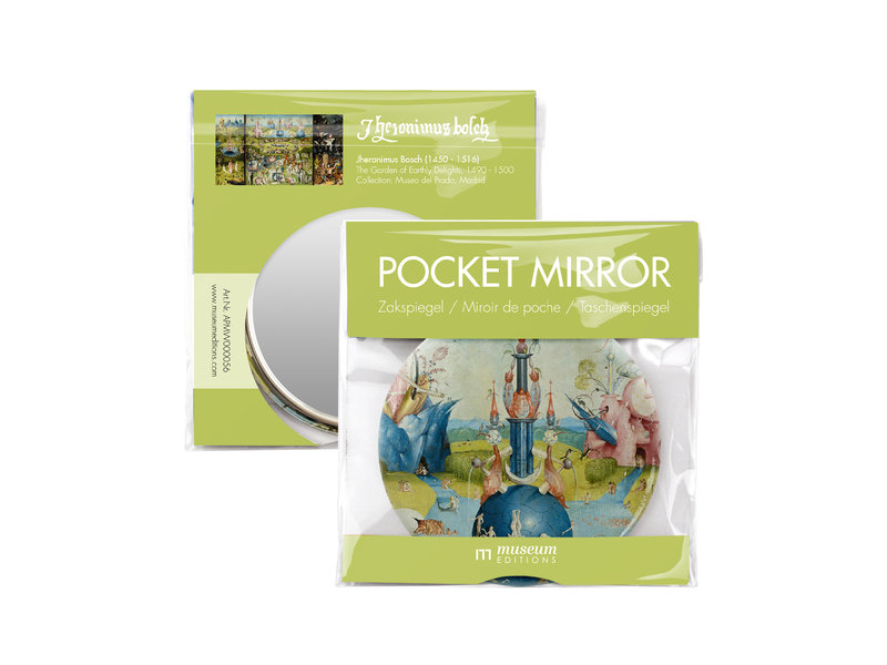 Miroir de poche,  Ø 80mm, Jheronimus Bosch, jardin des délices terrestres