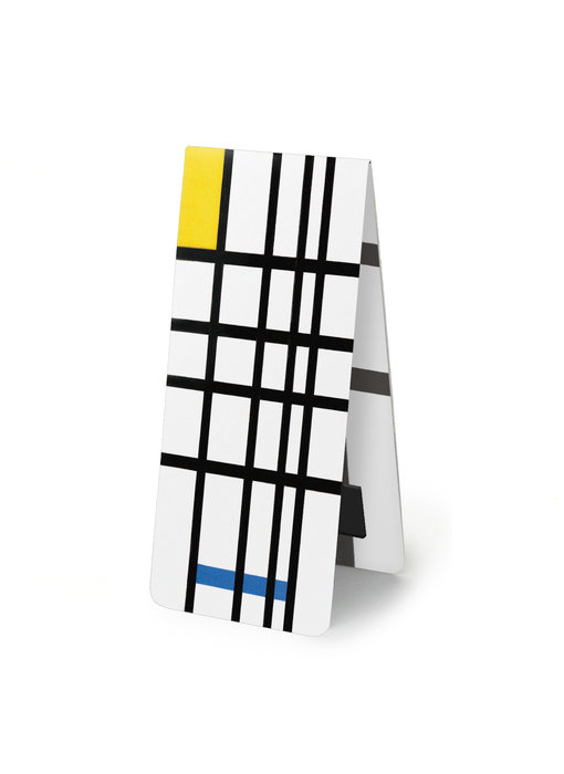 Magnetische Boekenlegger, Mondriaan,  composition with yellow-blue-and-red